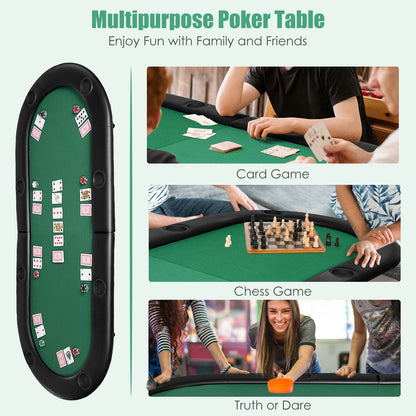 Table de poker pliable Texas Holdem pour 8 joueurs