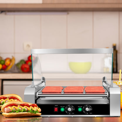 Machine commerciale en acier inoxydable pour 11 rouleaux de gril et 30 hot-dogs