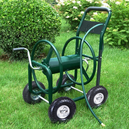 300 Feet Garden Yard Water Planting Hose Reel Cart