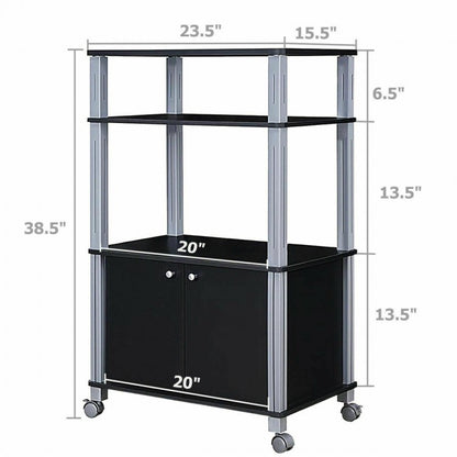 Microwave Rack Stand Rolling Storage Cart