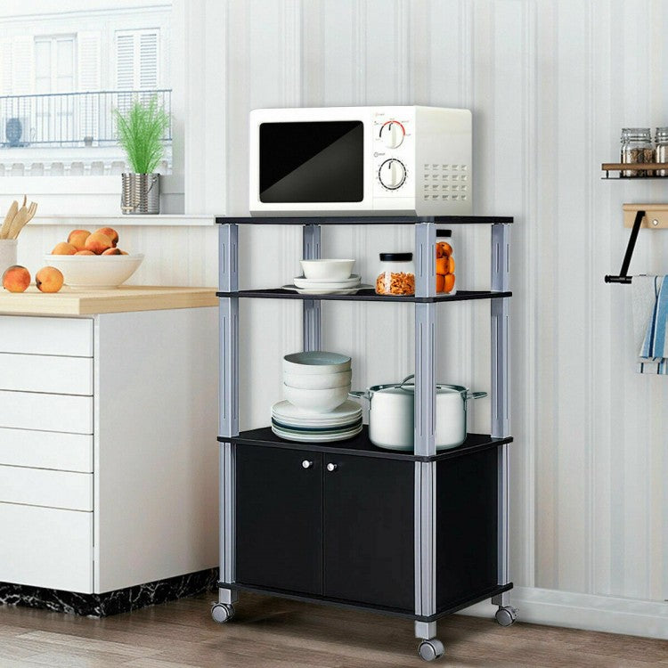 Microwave Rack Stand Rolling Storage Cart