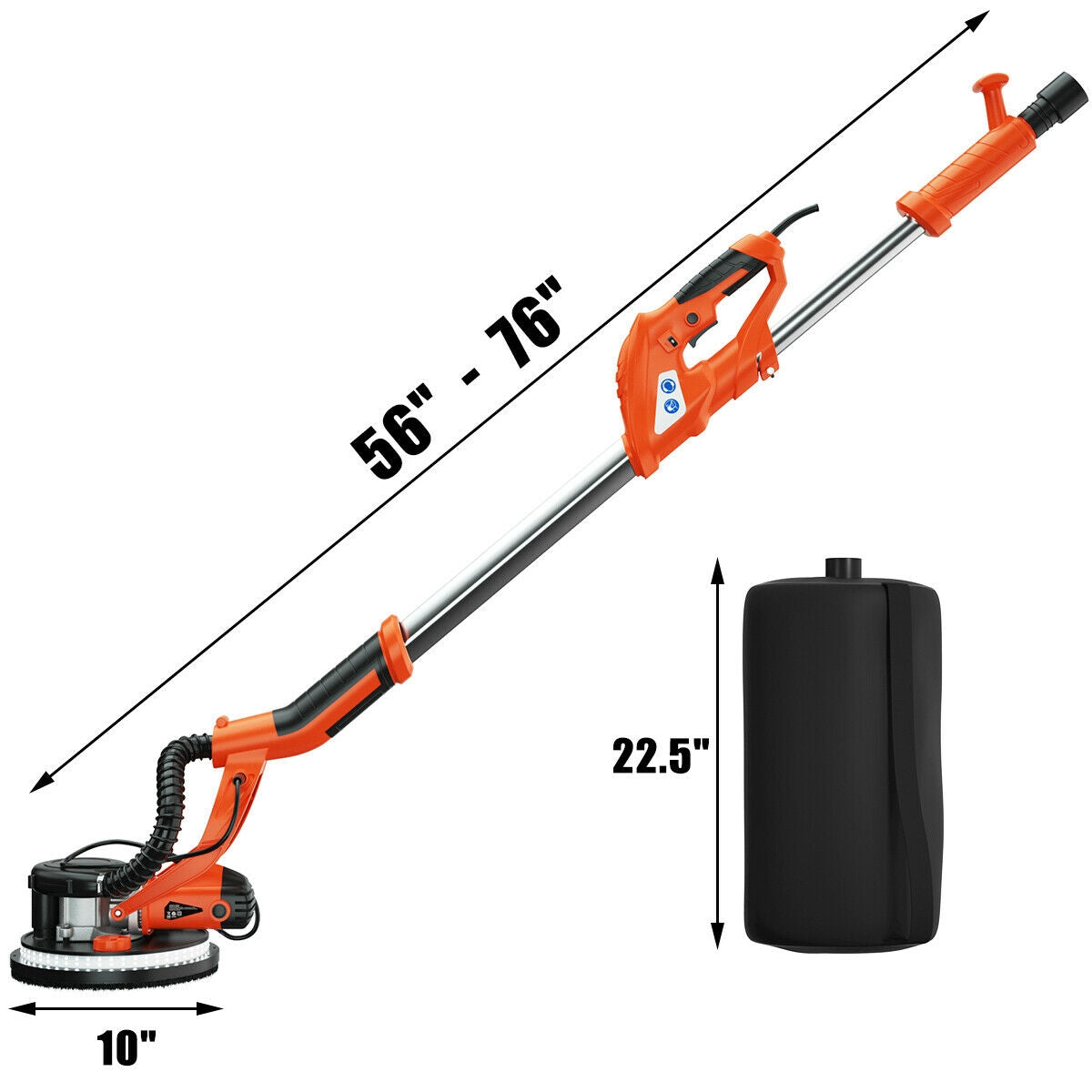 750W Electric Drywall Sander Adjustable Variable Speed