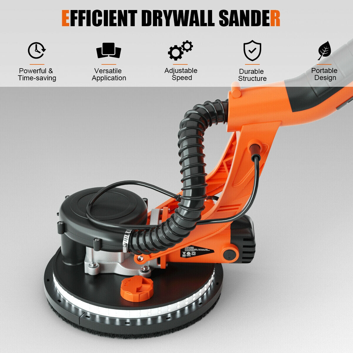 750W Electric Drywall Sander Adjustable Variable Speed