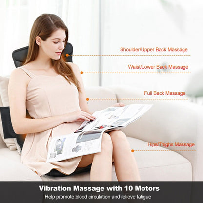 Tapis de massage pliable pour tout le corps avec 10 moteurs de vibration