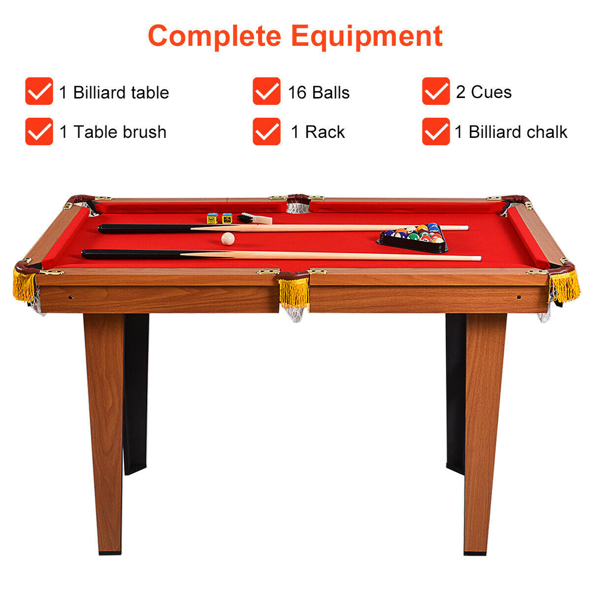 48 Inch Mini Table Top Pool Table Game Billiard Set