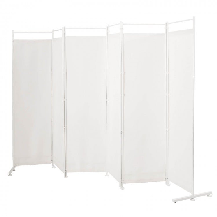 6 Feet 6-Panel Room Divider with Steel Support Base