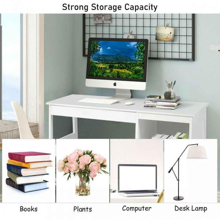 47.5 Inch Modern Home Computer Desk with 2 Storage Drawers