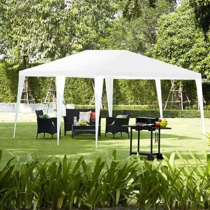 10 x 20 Feet 6 Sidewalls Canopy Tent with Carry Bag-White