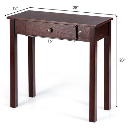 Table console de petit espace avec tiroir pour salon, salle de bain, couloir