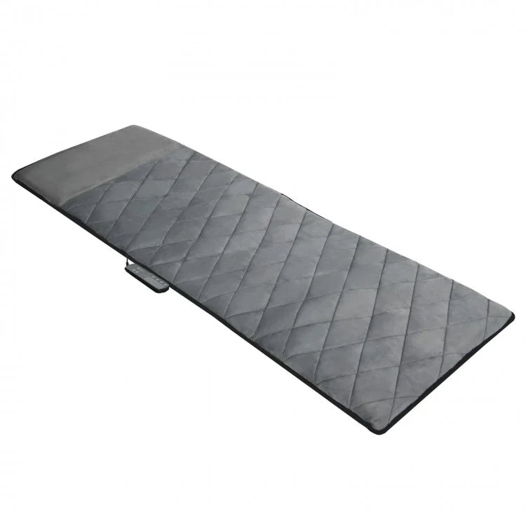 Tapis de massage pliable pour tout le corps avec 10 moteurs de vibration et 3 coussins chauffants