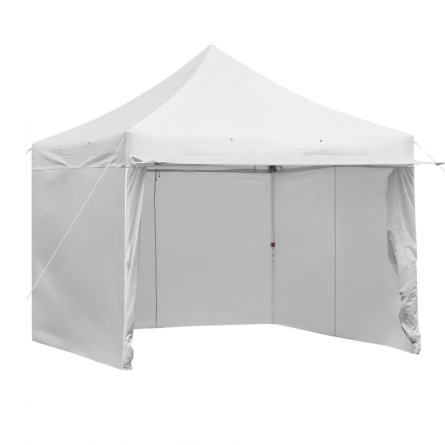 10 x 10 Feet Pop-up Gazebo with 5 Removable Zippered Sidewalls and Extended Awning