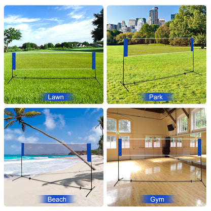 14 x 5 Feet Portable Beach Training Badminton Net with Carrying Bag