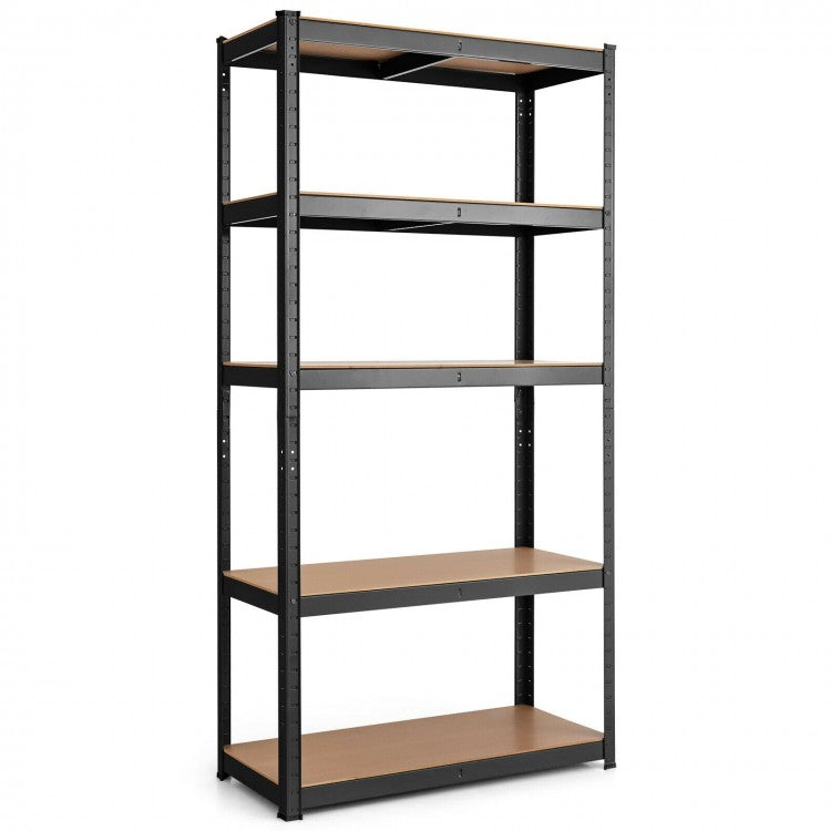 72 Inch Storage Rack with 5 Adjustable Shelves for Books Kitchenware