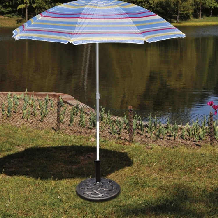 Support de base de parapluie rond robuste de 22 pouces