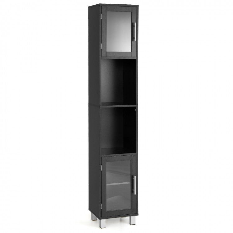 71 Inch Tall Tower Bathroom Storage Cabinet and Organizer Display Shelves for Bedroom-White