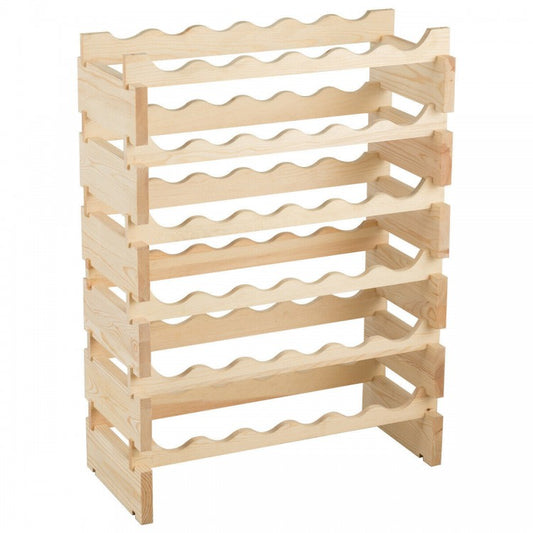 36 Bottles Stackable Wooden Wobble-Free Modular Wine Rack