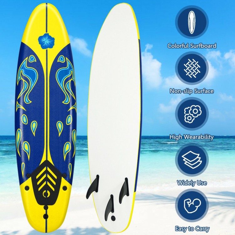 Planche de surf en mousse de 6 pieds pour surf sur la plage