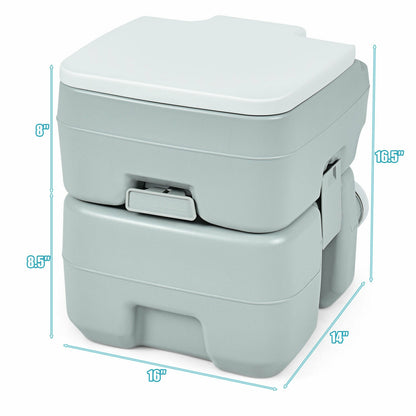 Commode portative de 5,3 gallons 20 L pour camping-car, intérieur et extérieur