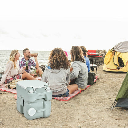 Commode portative de 5,3 gallons 20 L pour camping-car, intérieur et extérieur