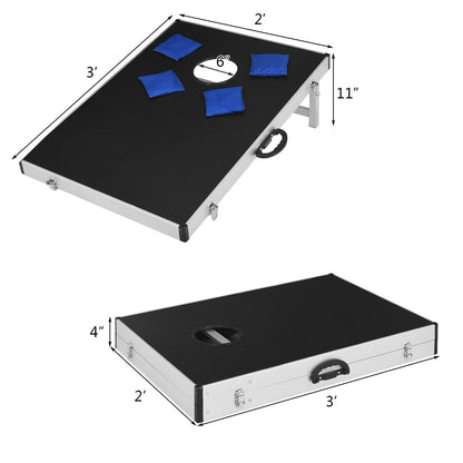 Ensemble de Cornhole avec conception pliable et poignée latérale