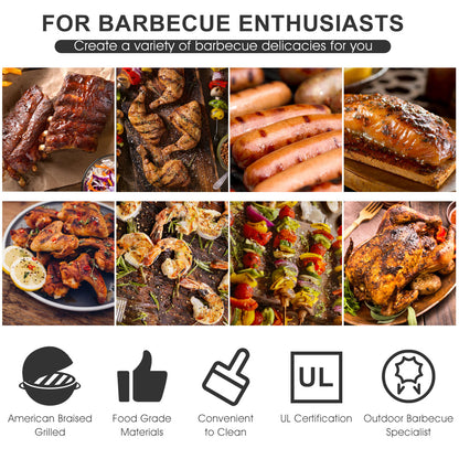 Barbecue électrique d'extérieur de 1 350 W avec support amovible