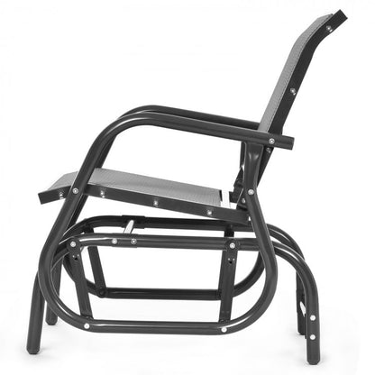 Outdoor Single Swing Glider Rocking Chair with Armrest