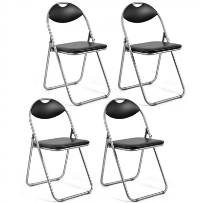 2/4/6 Pieces Portable Folding Dining Chairs Set with Carrying Handles