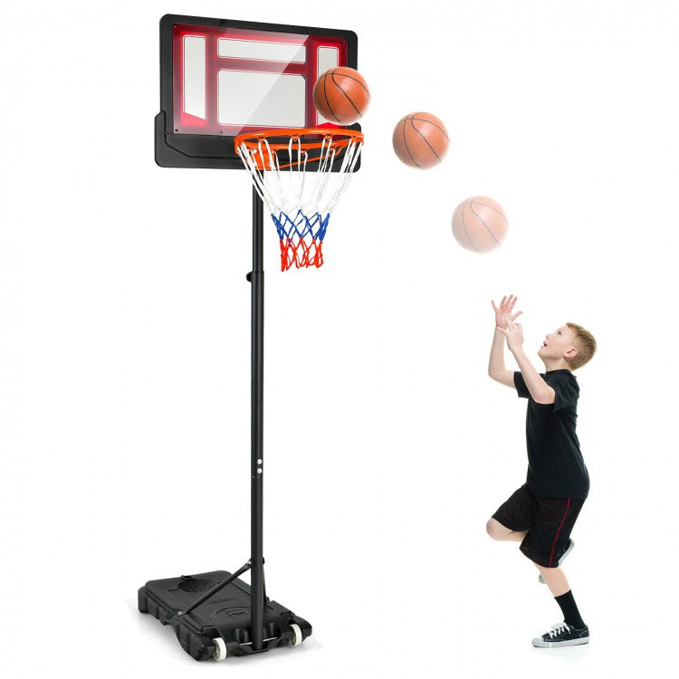 Adjustable Basketball Hoop System Stand with Wheels