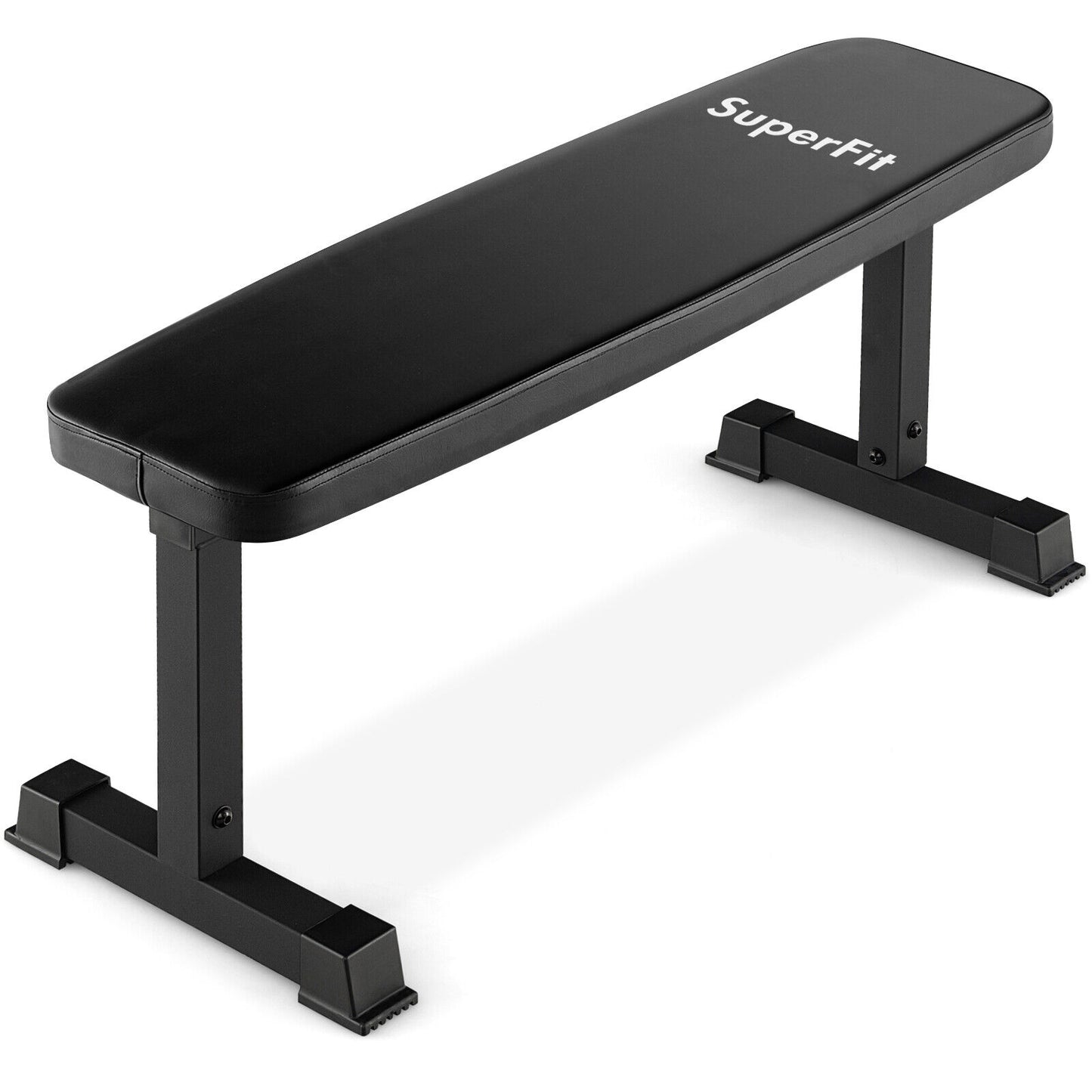 Banc de musculation plat 660 lb Banc de musculation robuste - Noir