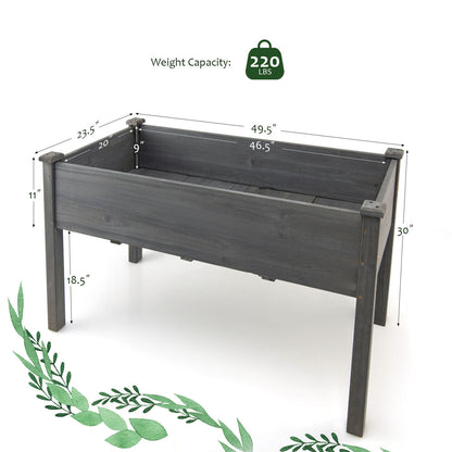 49’’ x 23’’ x 30’’  Wooden Raised Vegetable Garden Bed