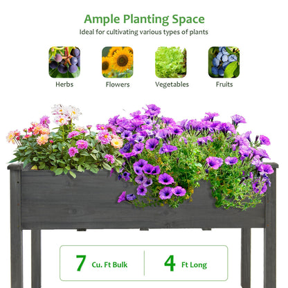 49’’ x 23’’ x 30’’  Wooden Raised Vegetable Garden Bed