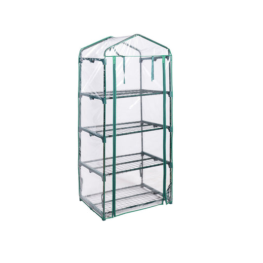 Outdoor Portable Mini 4 Shelves Greenhouse