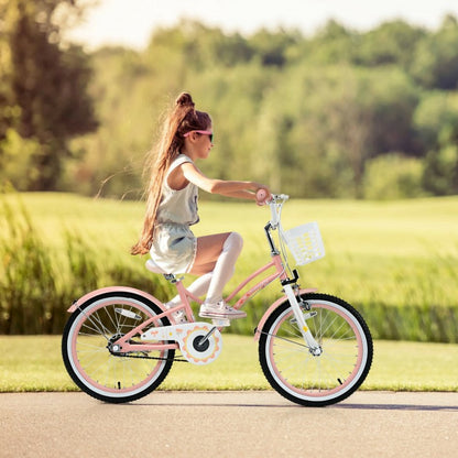 Vélo réglable pour enfants de 18 pouces avec roues d'entraînement