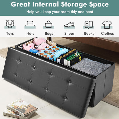 45 Inches Large Folding Ottoman Storage Seat