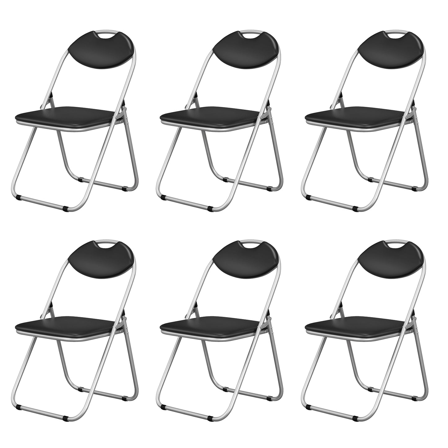 2/4/6 Pieces Portable Folding Dining Chairs Set with Carrying Handles