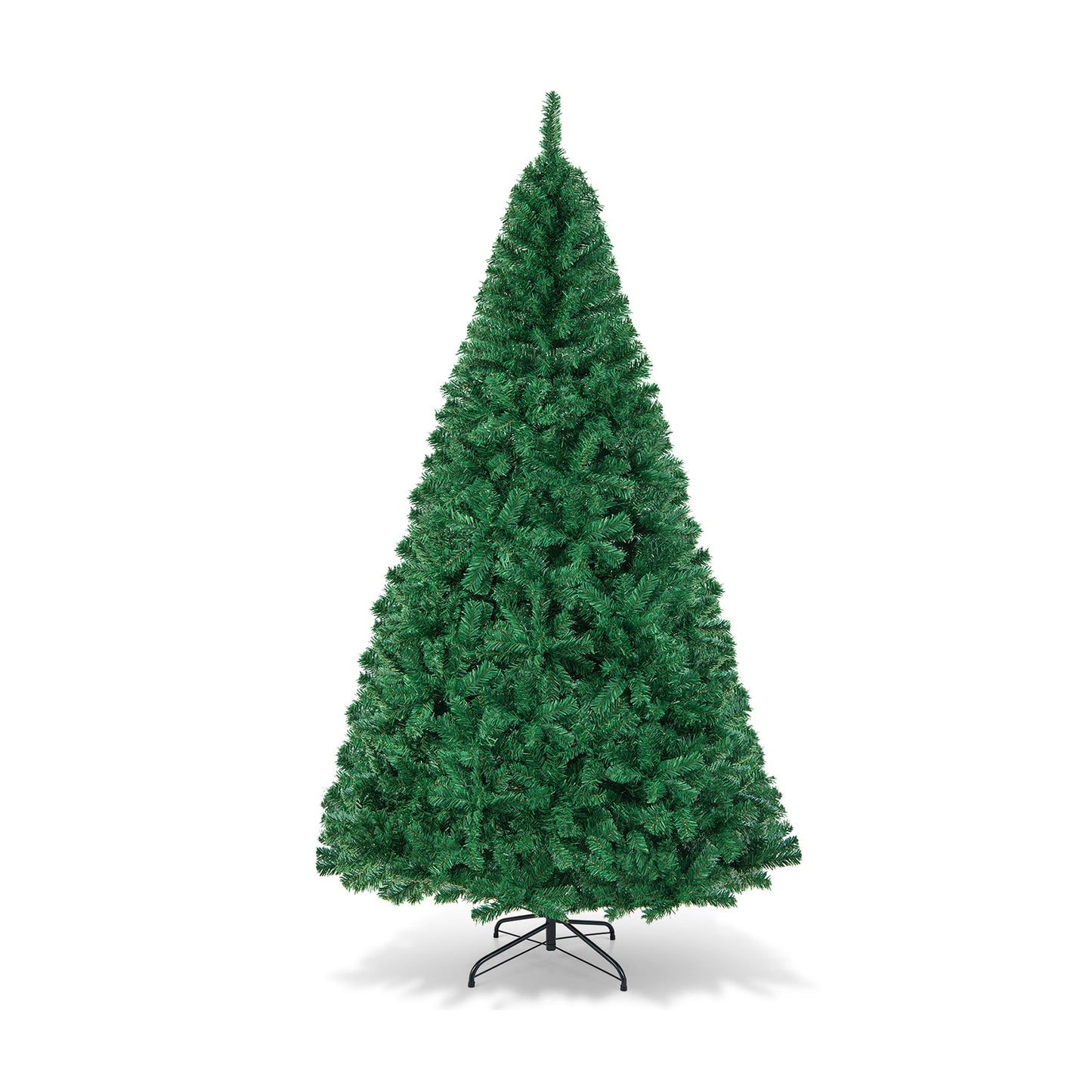 5/6/7/8 Feet Artificial PVC Hinged Christmas Tree with Solid Metal Stand