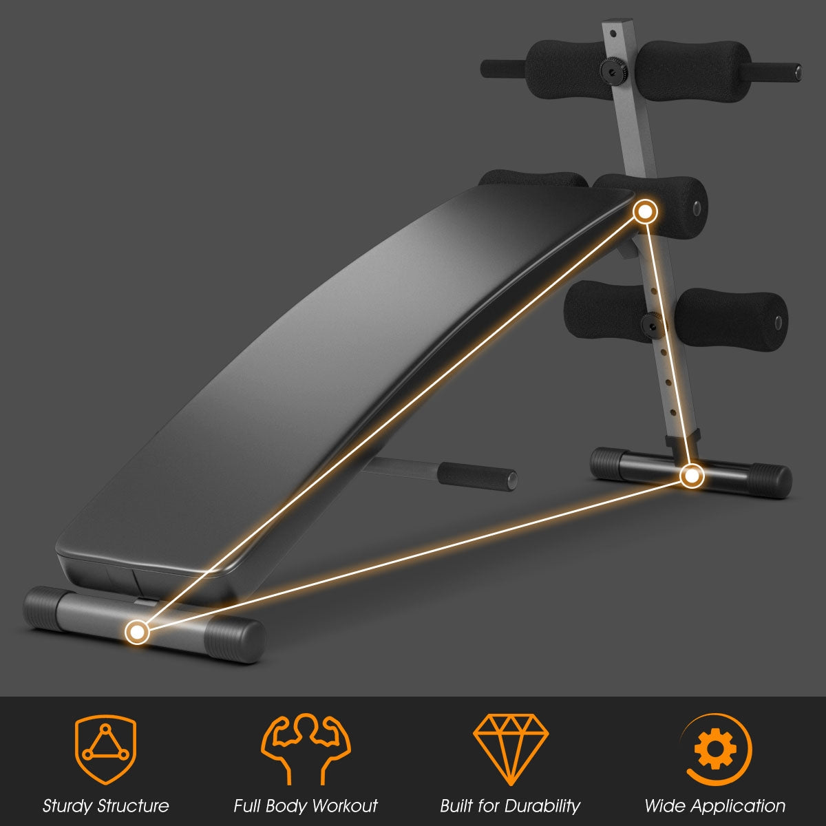 Banc de musculation réglable en forme d'arc