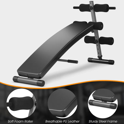 Adjustable Arc-Shaped Decline Sit up Bench