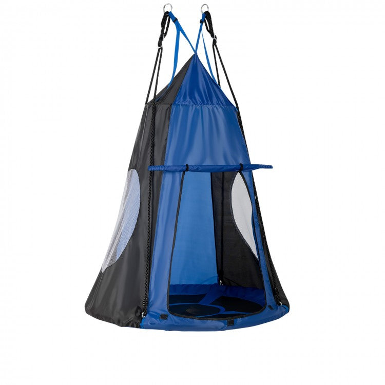 2-in-1 40 Inch Kids Hanging Chair Detachable Swing Tent Set