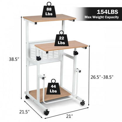 Standing Desk for Small Space Sit Stand Desk with Height Adjustable Desktop