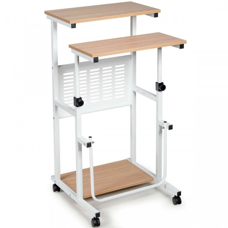 Standing Desk for Small Space Sit Stand Desk with Height Adjustable Desktop