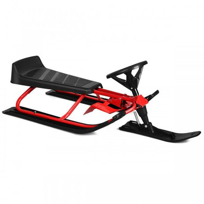 44 x 20 Inch Kids Snow Sled with Steering Wheel for Age 6 and up