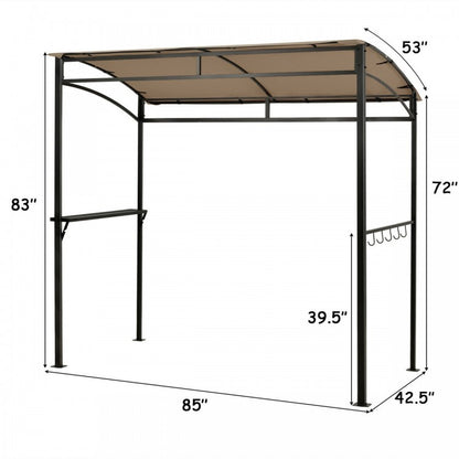 Gazebo de jardin pour barbecue, abri pour barbecue, terrasse extérieure, 7 x 4,5 pieds