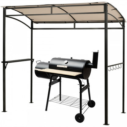 Gazebo de jardin pour barbecue, abri pour barbecue, terrasse extérieure, 7 x 4,5 pieds