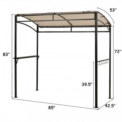 Gazebo de jardin pour barbecue, abri pour barbecue, terrasse extérieure, 7 x 4,5 pieds