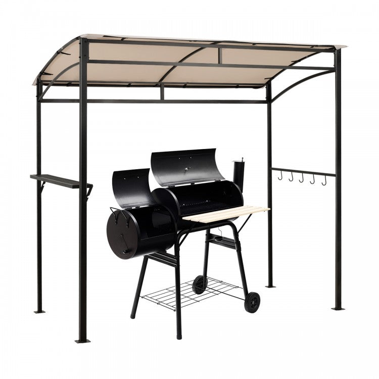 Gazebo de jardin pour barbecue, abri pour barbecue, terrasse extérieure, 7 x 4,5 pieds