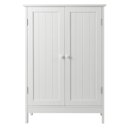 Bathroom Floor Storage Double Door Cupboard Cabinet