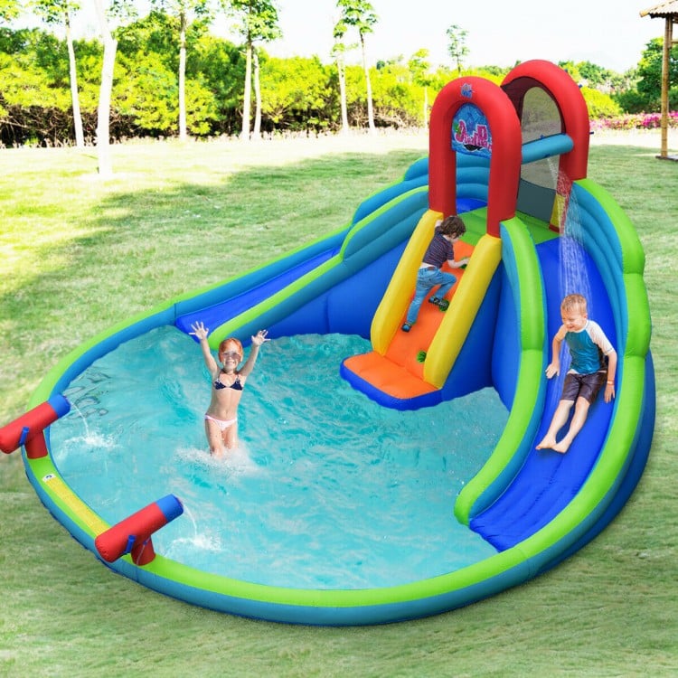 Inflatable Water Slide Bounce House with Mighty Splash Pool