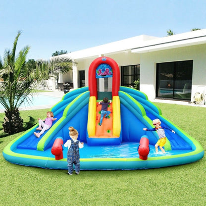 Inflatable Water Slide Bounce House with Mighty Splash Pool