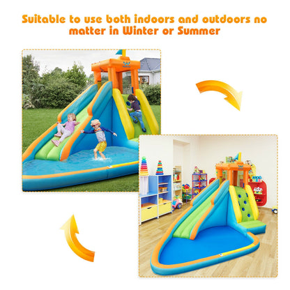 Toboggan aquatique gonflable pour enfants avec souffleur de 740 W